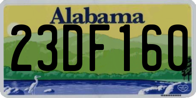 AL license plate 23DF160