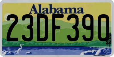 AL license plate 23DF390