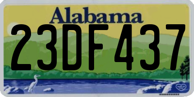 AL license plate 23DF437
