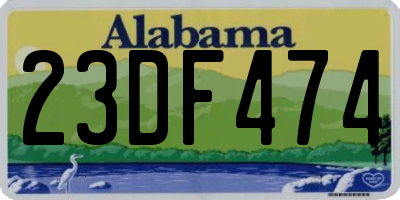 AL license plate 23DF474