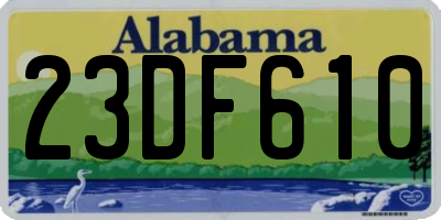 AL license plate 23DF610