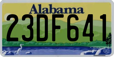 AL license plate 23DF641