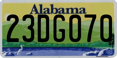 AL license plate 23DG070