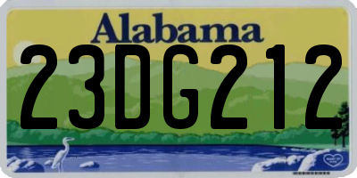AL license plate 23DG212