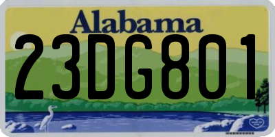 AL license plate 23DG801