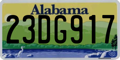 AL license plate 23DG917