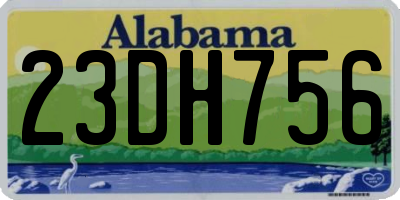 AL license plate 23DH756