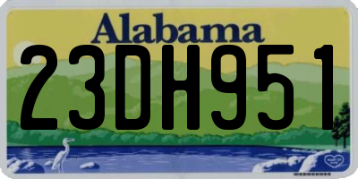 AL license plate 23DH951