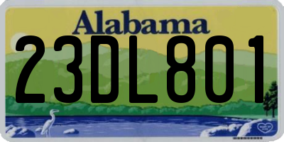 AL license plate 23DL801