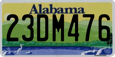 AL license plate 23DM476