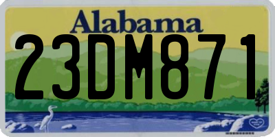 AL license plate 23DM871