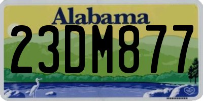 AL license plate 23DM877