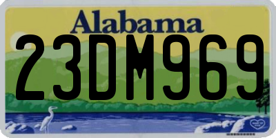 AL license plate 23DM969