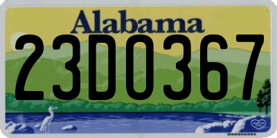 AL license plate 23DO367