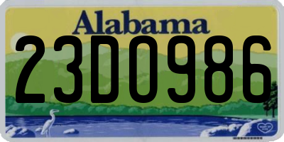 AL license plate 23DO986