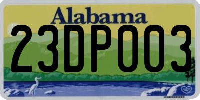 AL license plate 23DP003