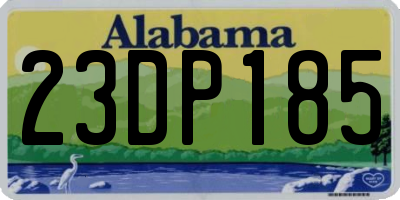 AL license plate 23DP185