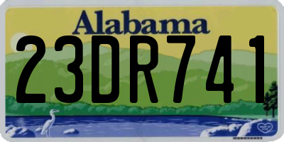 AL license plate 23DR741