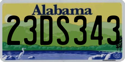 AL license plate 23DS343