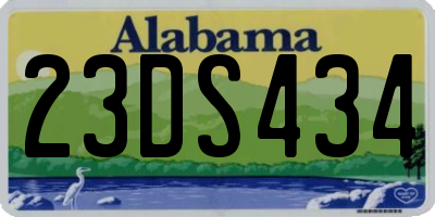 AL license plate 23DS434
