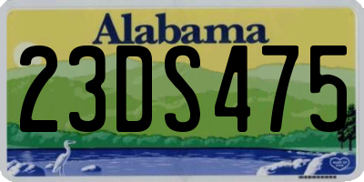 AL license plate 23DS475