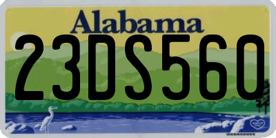 AL license plate 23DS560