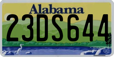AL license plate 23DS644