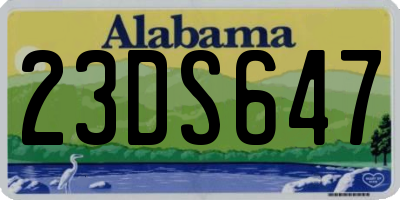 AL license plate 23DS647