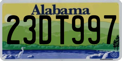 AL license plate 23DT997