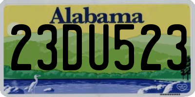 AL license plate 23DU523