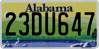 AL license plate 23DU647