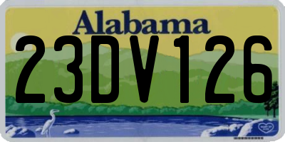 AL license plate 23DV126
