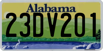 AL license plate 23DV201