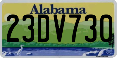 AL license plate 23DV730