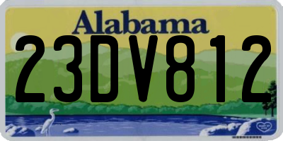 AL license plate 23DV812