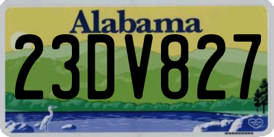 AL license plate 23DV827