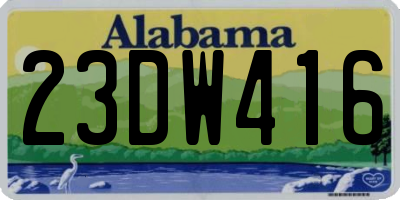 AL license plate 23DW416