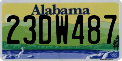 AL license plate 23DW487