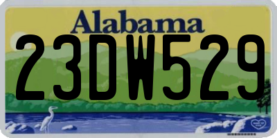 AL license plate 23DW529