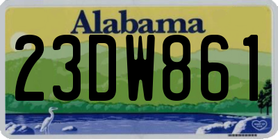 AL license plate 23DW861