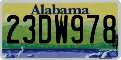 AL license plate 23DW978