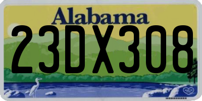 AL license plate 23DX308