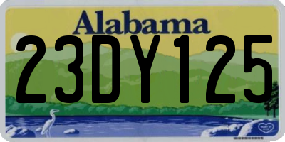 AL license plate 23DY125