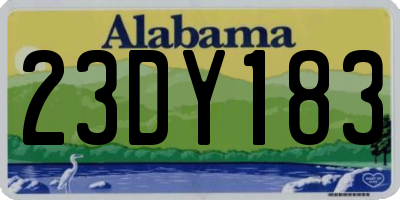 AL license plate 23DY183