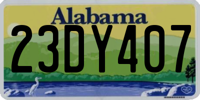AL license plate 23DY407