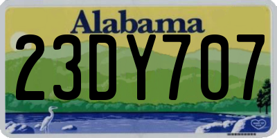 AL license plate 23DY707