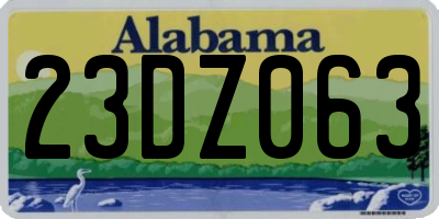 AL license plate 23DZ063