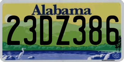 AL license plate 23DZ386
