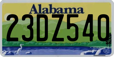 AL license plate 23DZ540