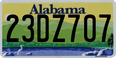AL license plate 23DZ707